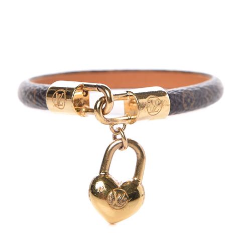 crazy in lock charm bracelet|monogram lock bracelet.